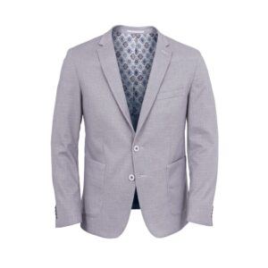 Venti mellény modern fit világosszürke, halvány fehér nagykockás